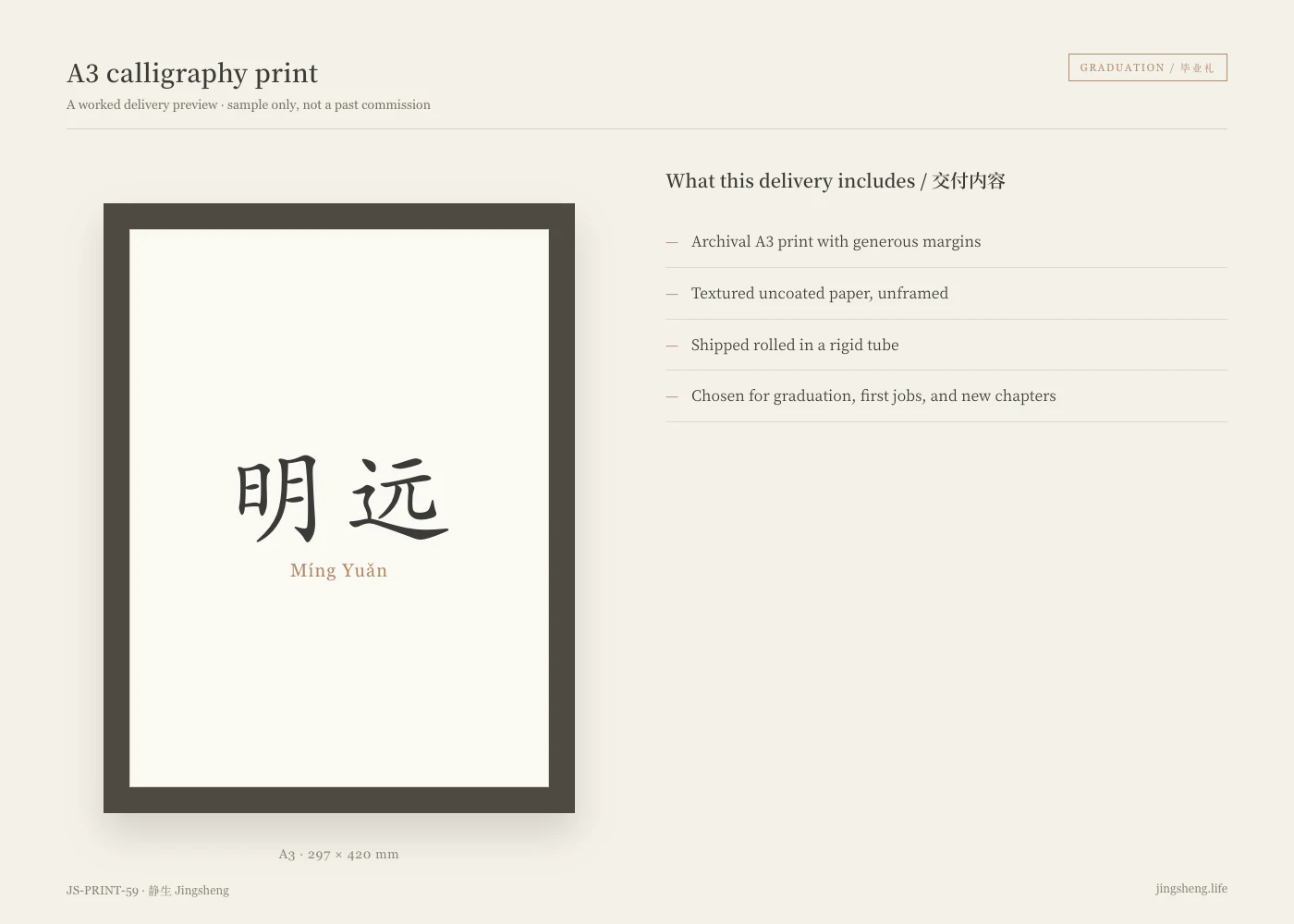 Jingsheng delivery example — JS-PRINT-59