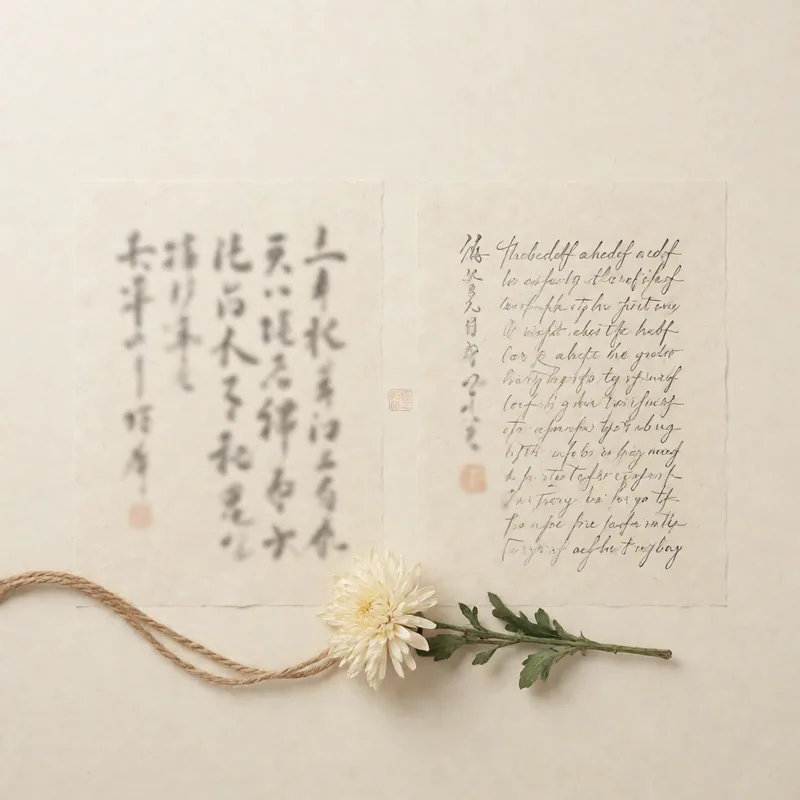 Bilingual Vow Calligraphy